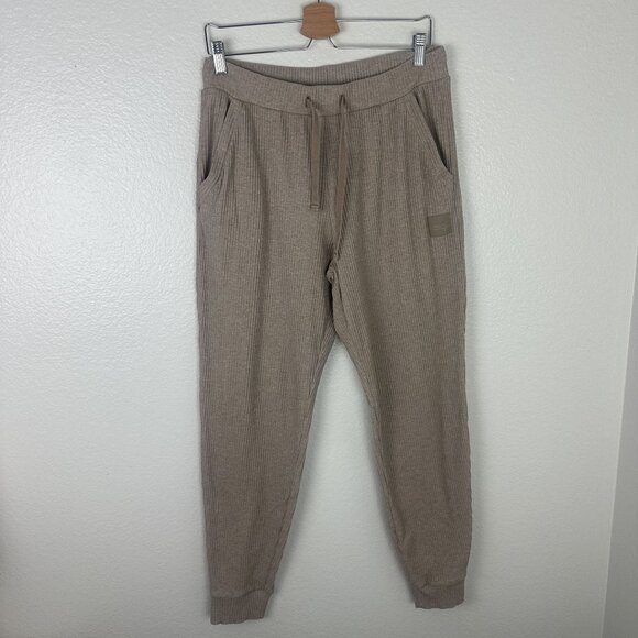 Alo Yoga Muse Jogger Pants L High Rise Ribbed Soft Stretch Athleisure Lounge - Picture 1 of 10